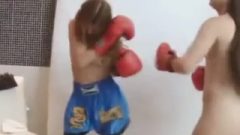 Nude Lesbian Boxing Ends In Humiliation