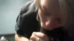 Blonde Gym Darling Chokes On Big Black Cock Load