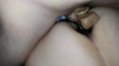 Triple Penetration For My Girlfriend My Penis And Rubber Toy In Cunt Plug In Asshole