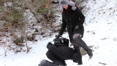 Humiliation In The Snow: Mistress Ezada Using Her Servant In The Mountains